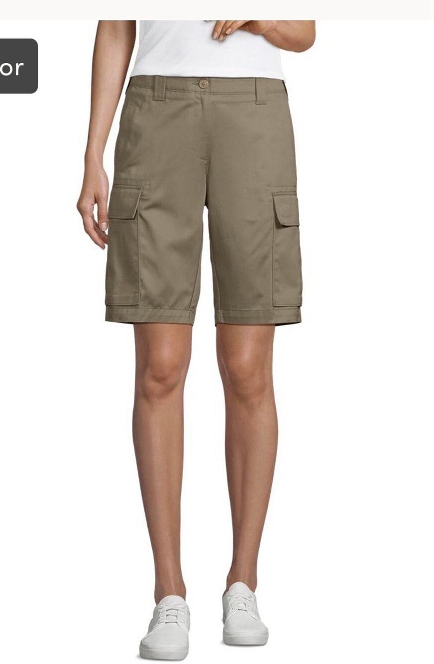 Lands' End Women's Cargo Shorts in Khaki